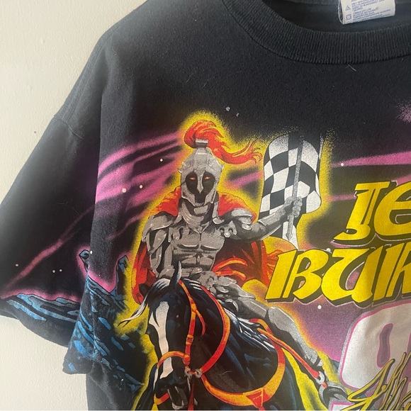 90s NASCAR Jeff Burton double sided print graphic tee L - Picture 5 of 9